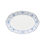 Oval Platter Vila - White Blue