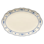 Large Oval Platter Vila - Beige Blue