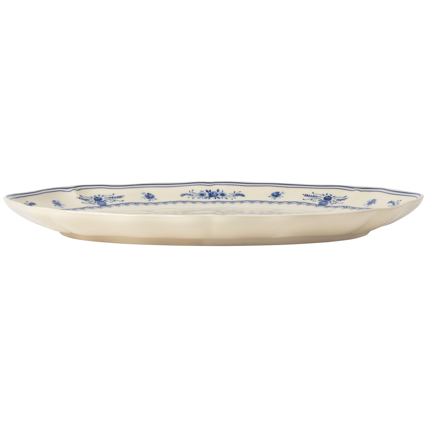 Large Oval Platter Vila - Beige Blue