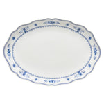 Large Oval Platter Vila - White Blue