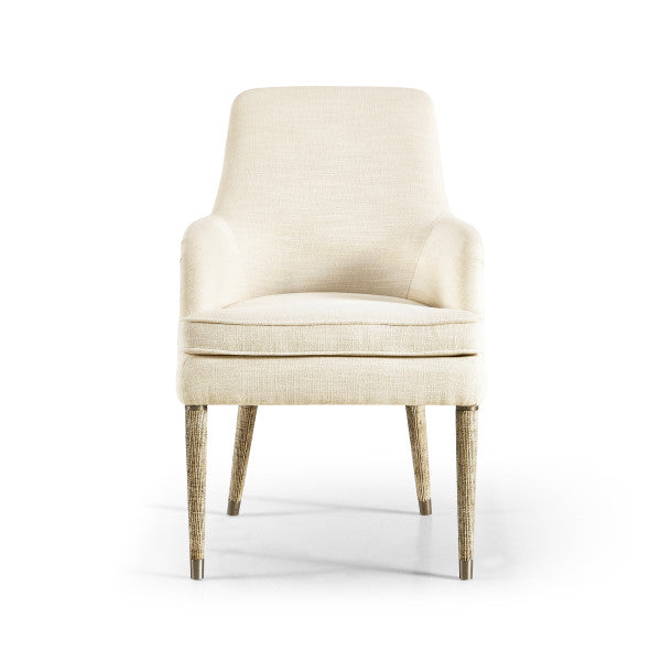 Water Shoal Linen & Grass Cloth Host Chair