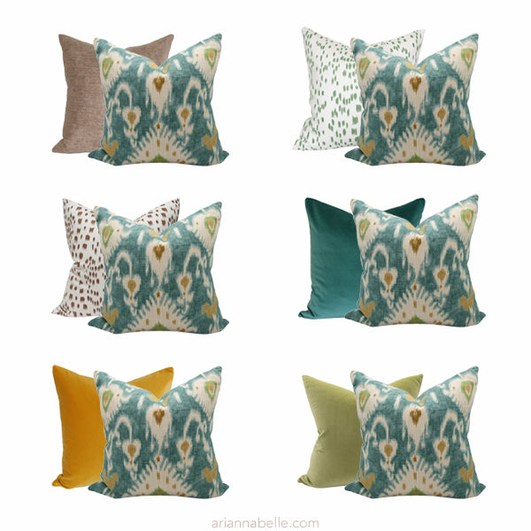 Tilbury Teal and Green Ikat (Last Chance)
