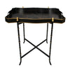 Black & Gold Rectangular Tray Table