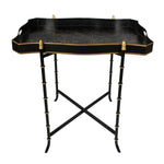 Black & Gold Rectangular Tray Table