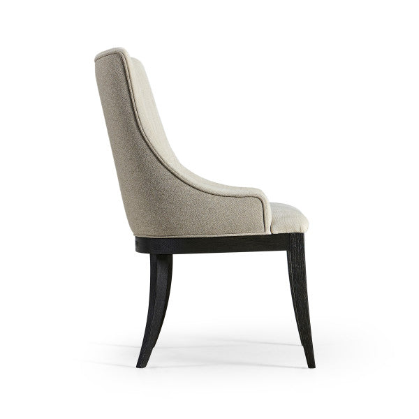Timeless Aurora Upholstered Side Chair in Ebonized Black