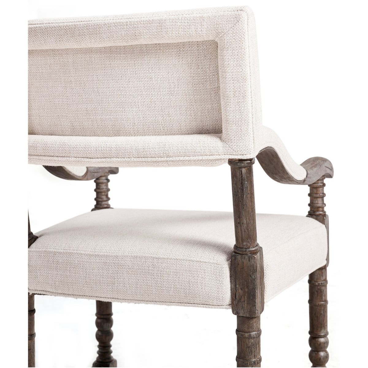 Caldera Upholstered Dining Arm Chair - Dark Caldera Walnut