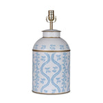 Blue Ikat Tea Caddy Lamp