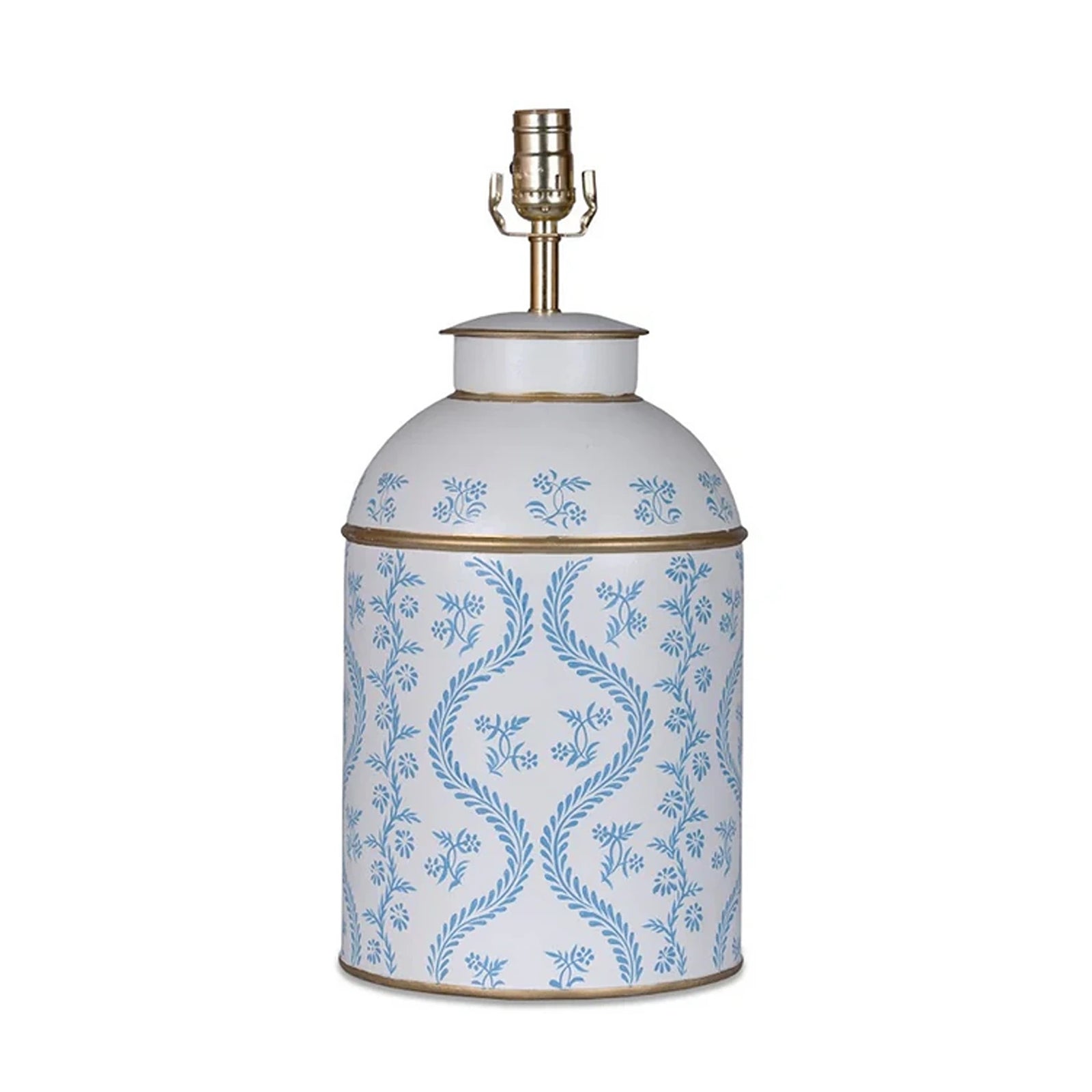 Blue Ikat Tea Caddy Lamp