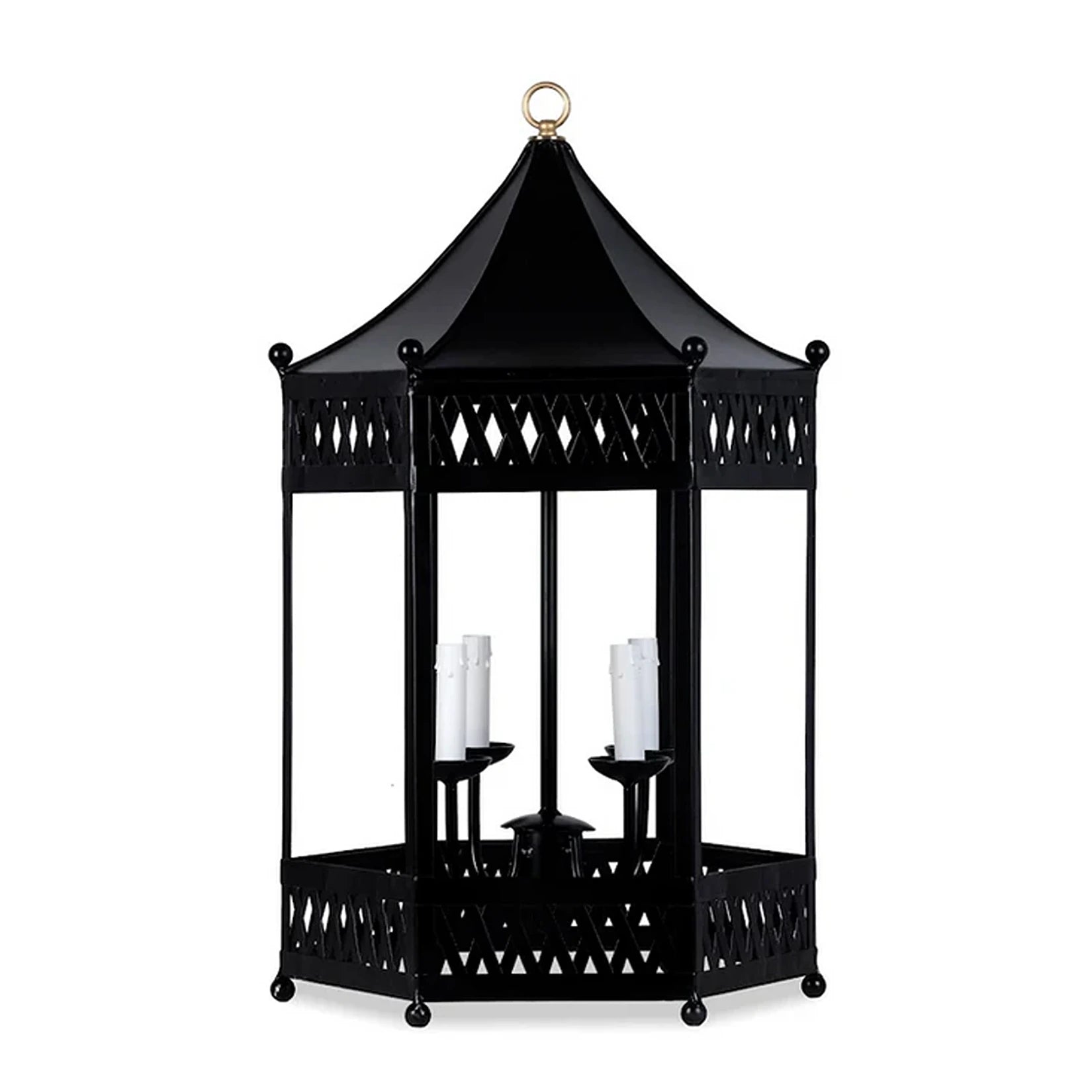 Black Pagoda Lantern Chandelier