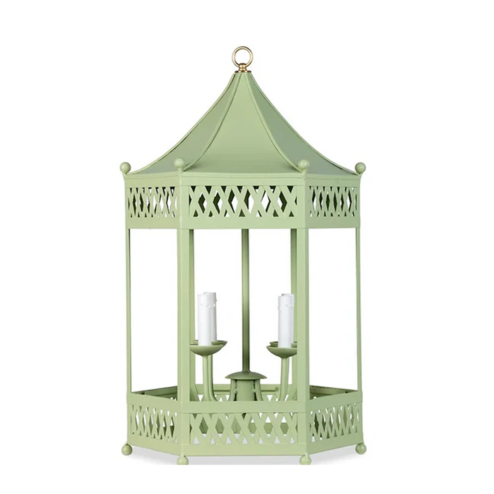 Green Pagoda Lantern Chandelier