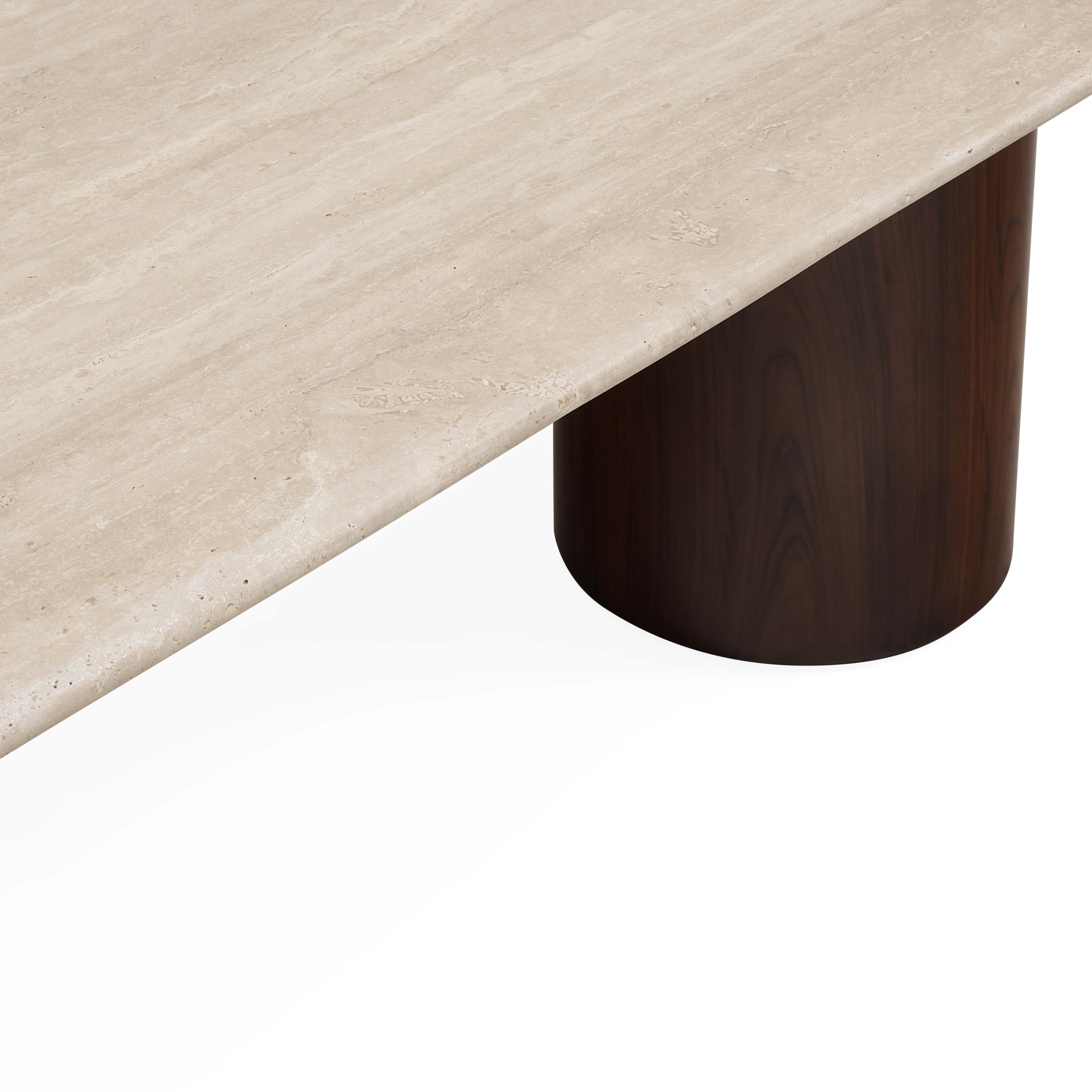 Travertine Capsule Dining Table