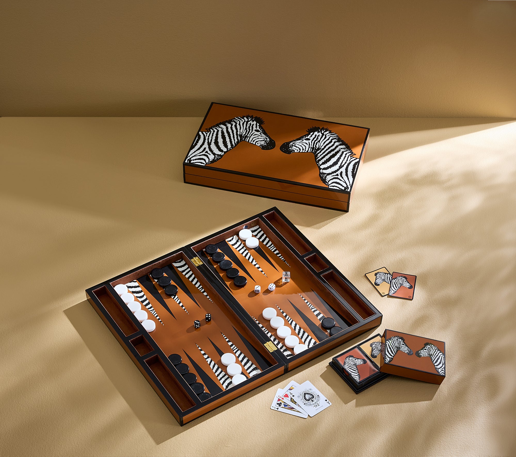 Zebra Backgammon Set
