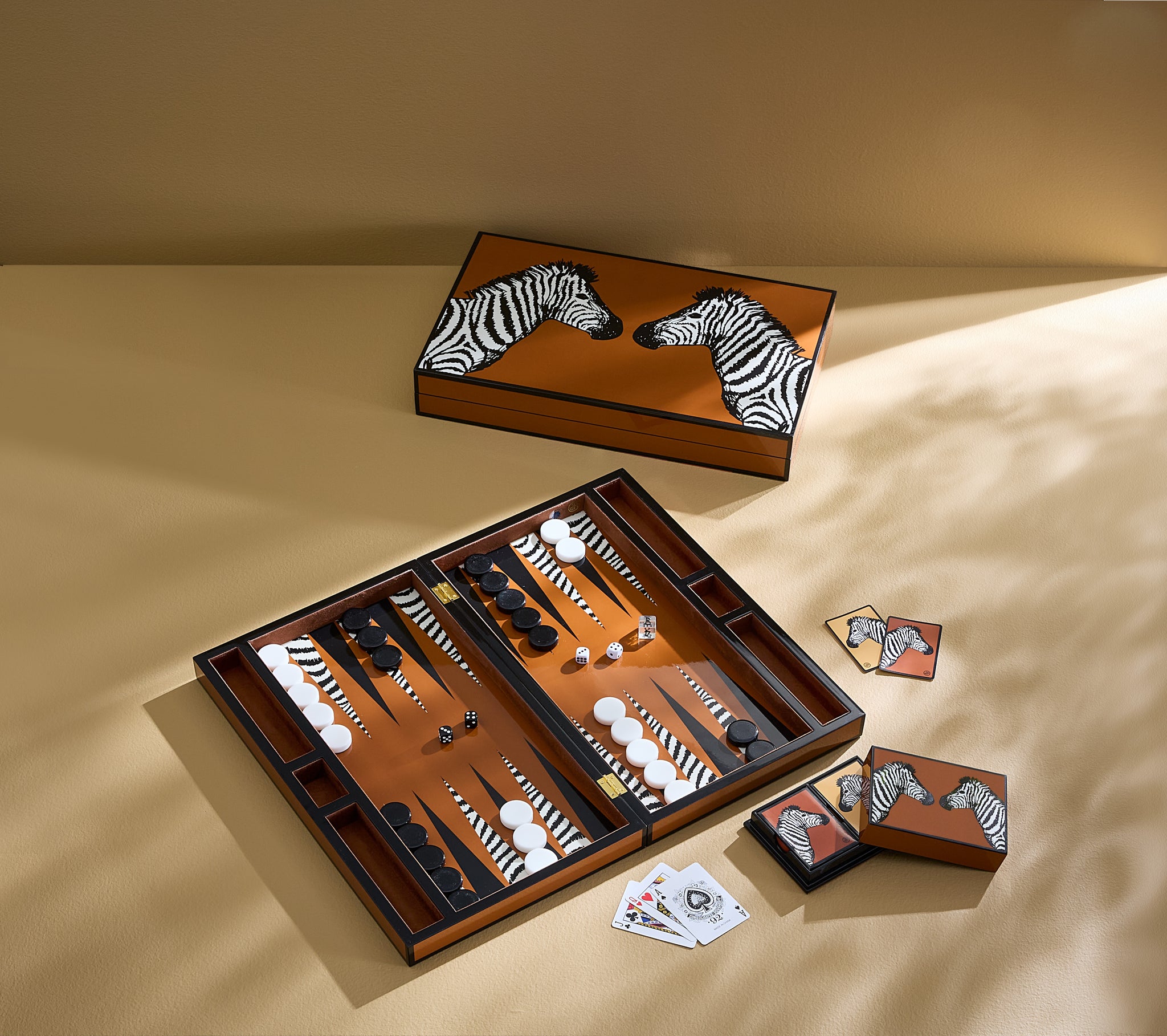 Zebra Backgammon Set