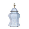 Soft Blue Scalloped Hexagon Lamp
