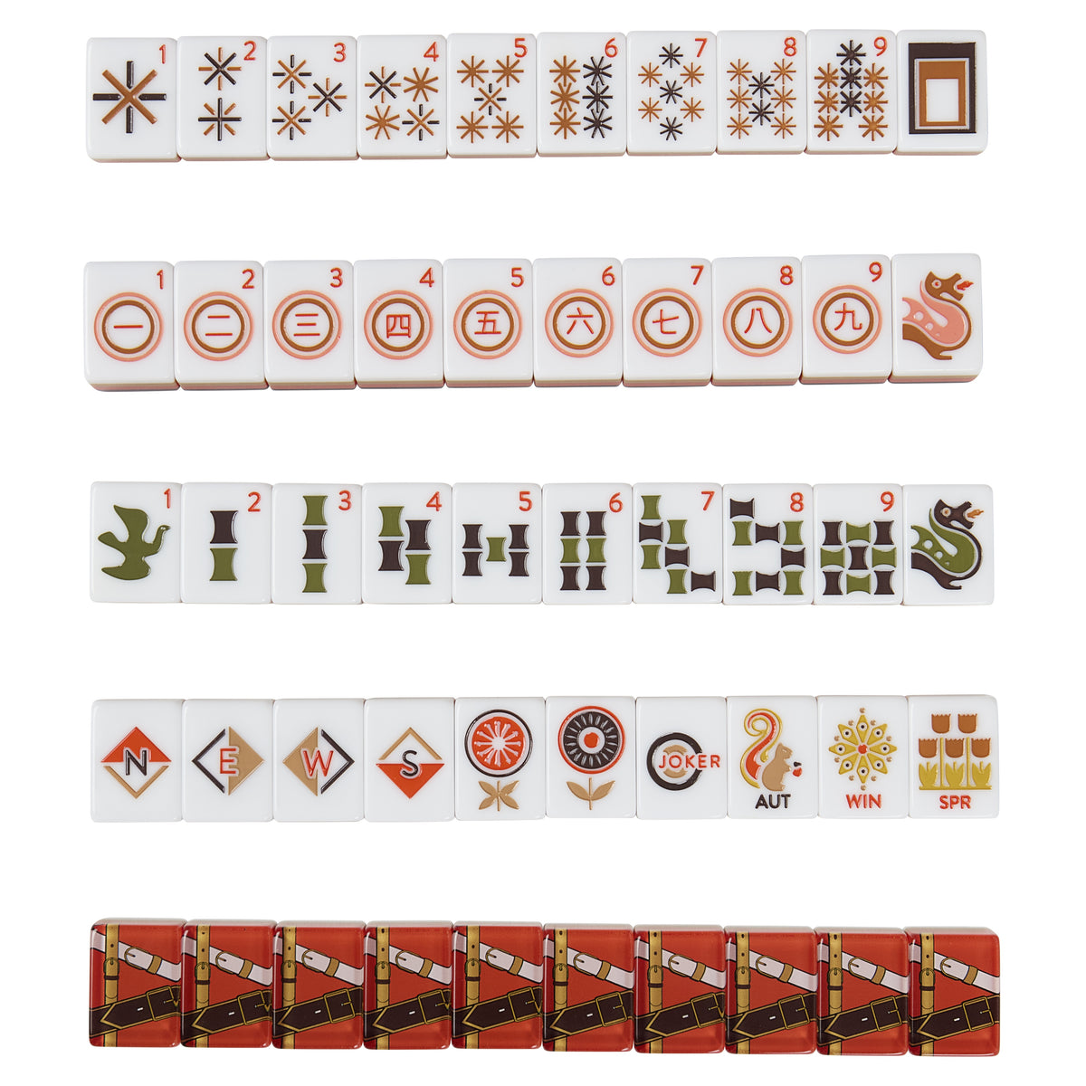 Saville Mahjong Set - Orange