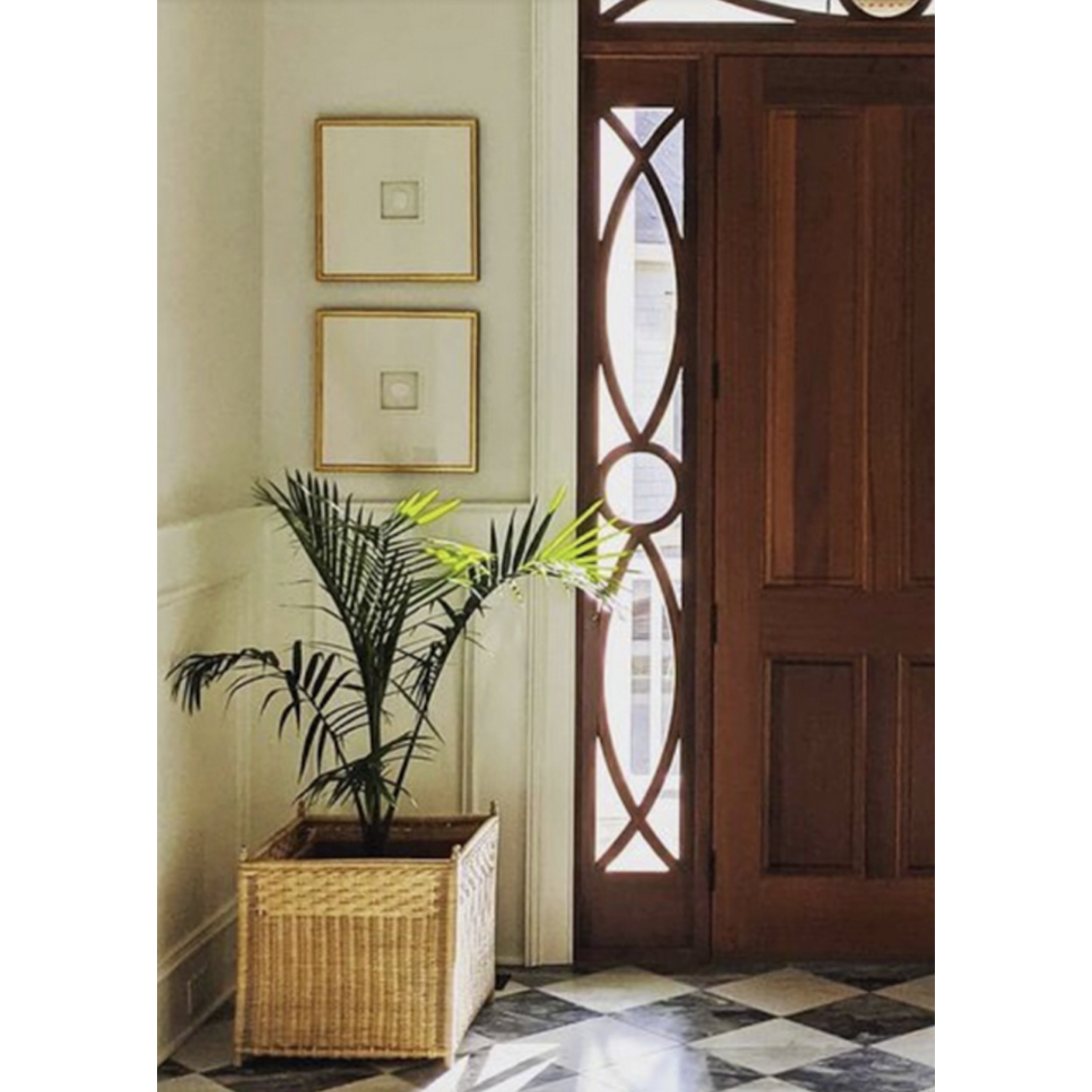 Jumbo Floor Natural Wicker Box Planter