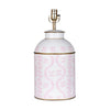 Pink IKat Tea Caddy Lamp