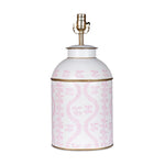 Pink IKat Tea Caddy Lamp