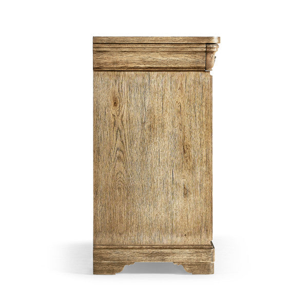 Timeless Entropy Louis Phillipe Drawer Chest in Stripped Brown Chestnut