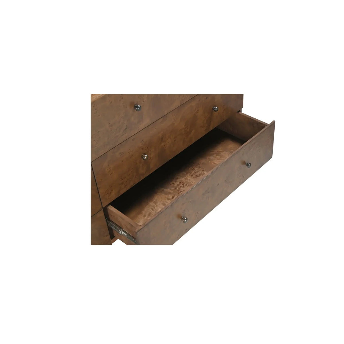 Yancy 6 Drawer Dresser Warm Brown Burl