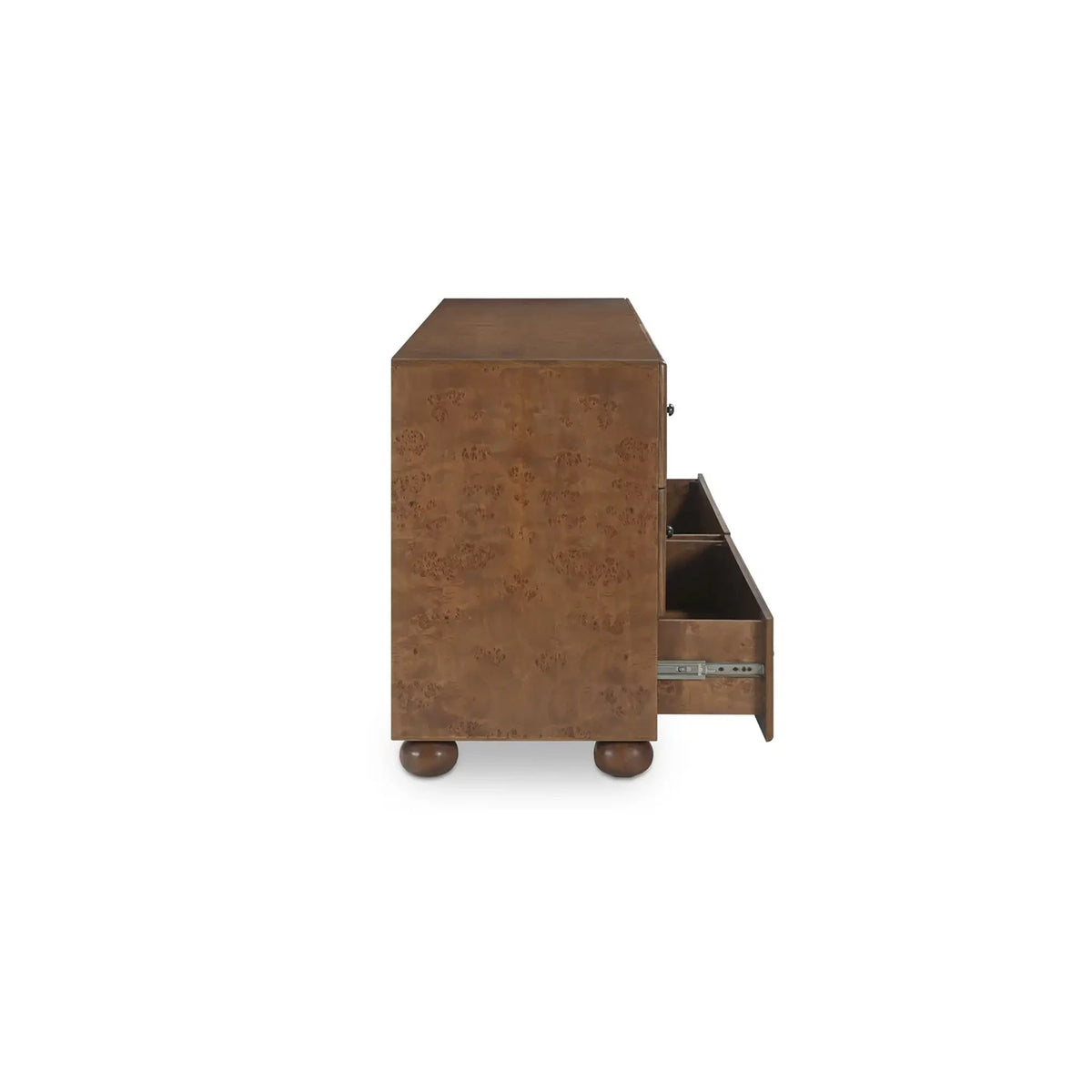 Yancy 6 Drawer Dresser Warm Brown Burl