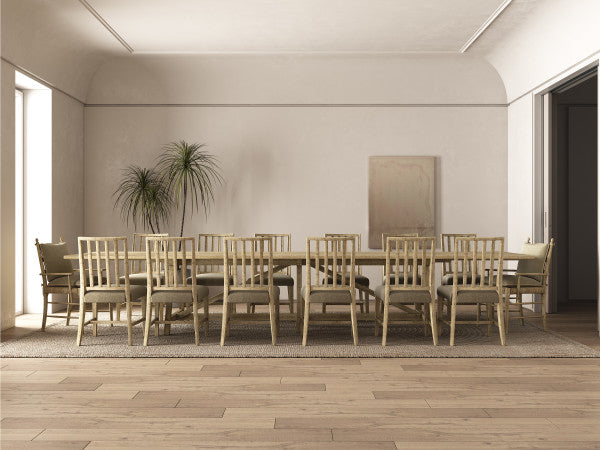 Timeless Sidereal French Laundry Table in Stripped Oak