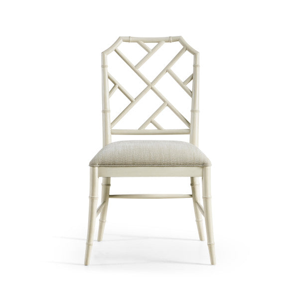 Timeless Saros Chippendale Bamboo Side Chair in London Mist