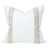 White with Gold Fretwork Trim (Last Chance)