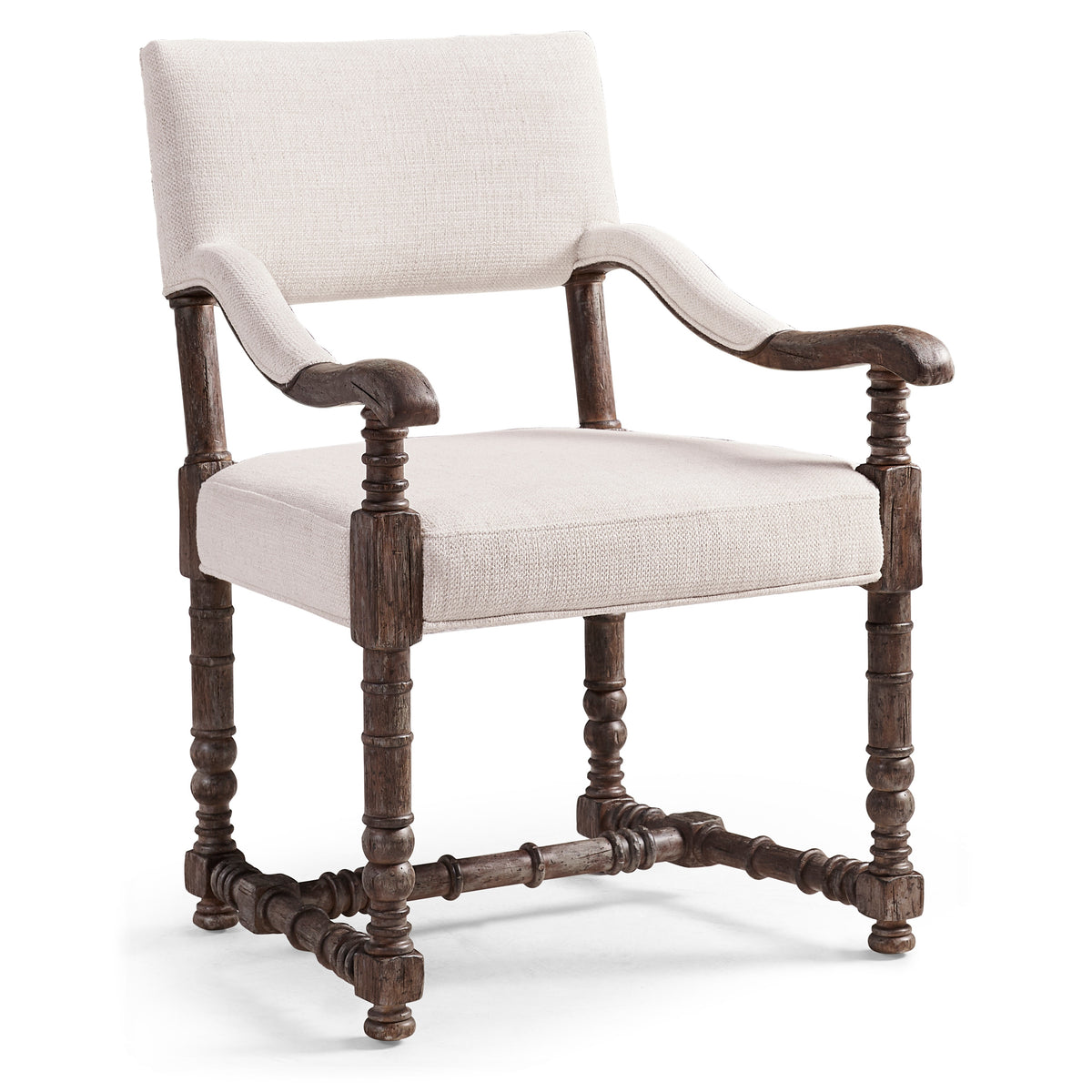 Caldera Upholstered Dining Arm Chair - Dark Caldera Walnut