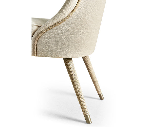 Water Shoal Linen & Grass Cloth Side Chair