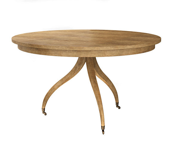 Timeless Solar Spider Leg Pedestal Dining Table in Sun Bleached Cherry