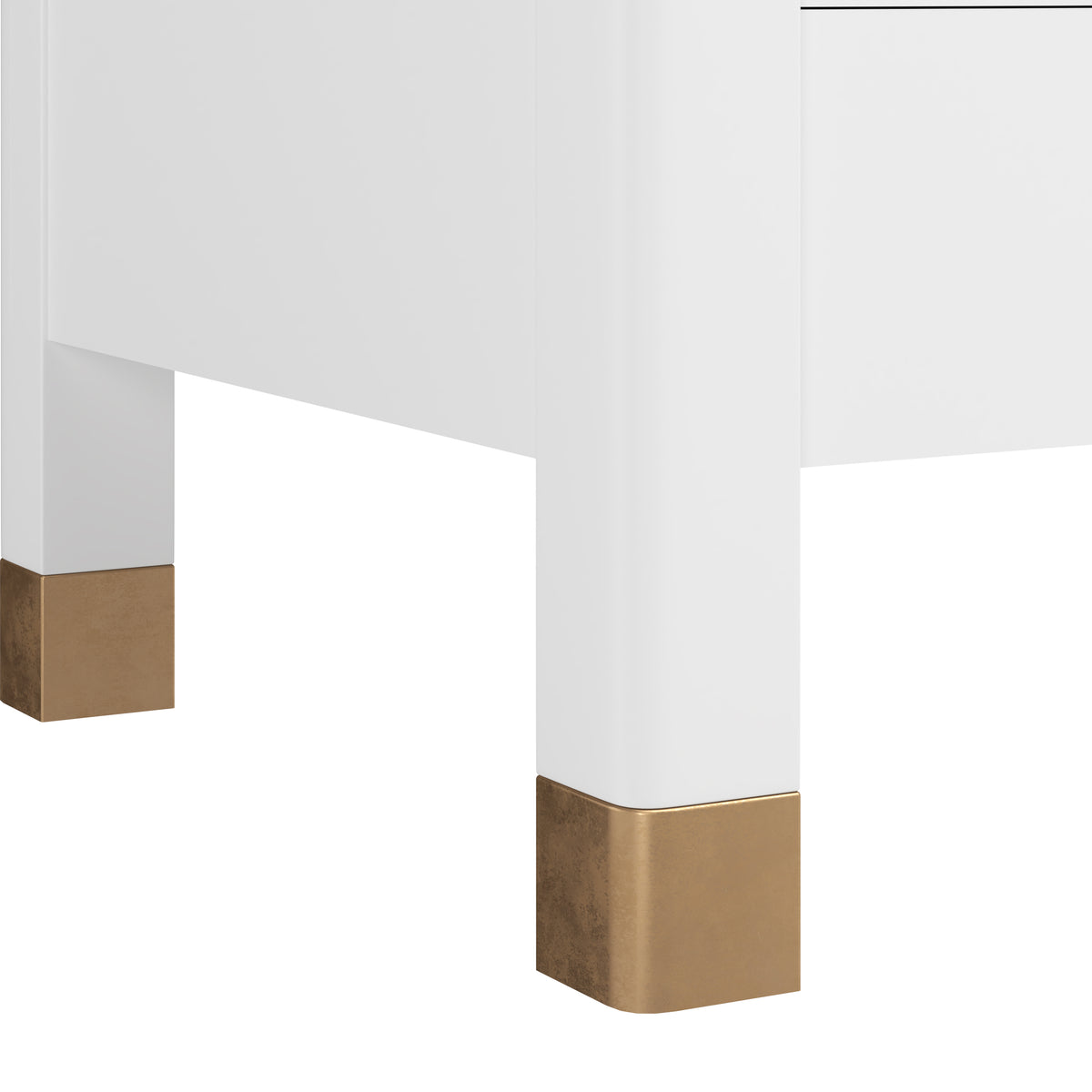 Eave Bedside Table, Uplifting White
