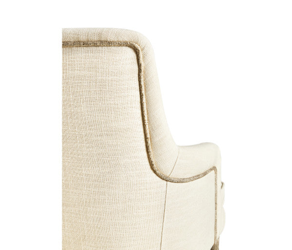 Water Shoal Linen & Grass Cloth Host Chair