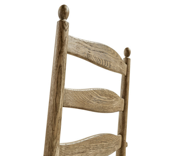 Timeless Doppler Ladderback Arm Chair in Stripped Brown Chestnut