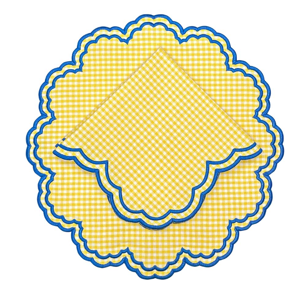 Bettina Napkin - Yellow Gingham (Set of 4)