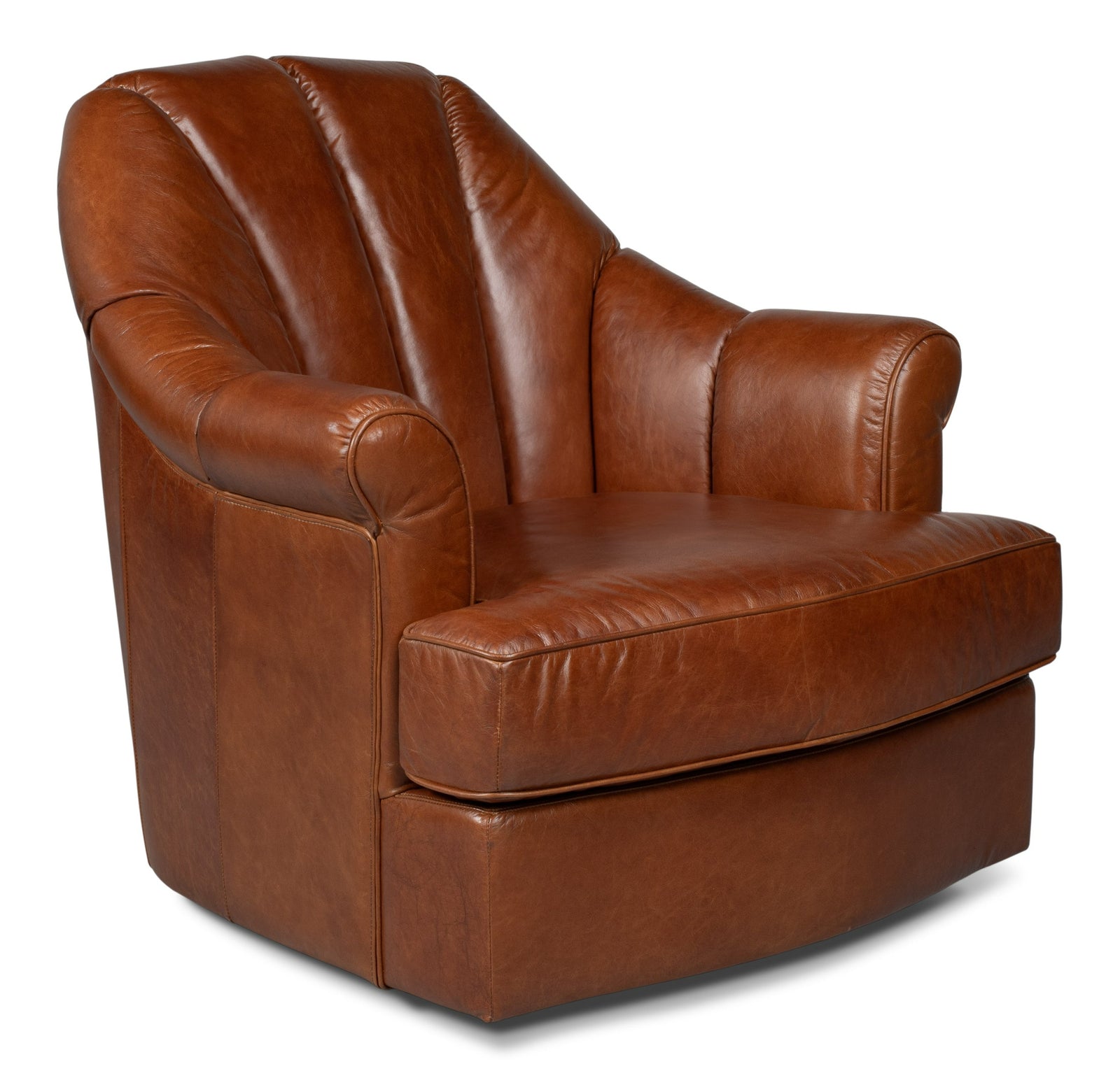 Scoth Swivel Chair - Distilled Leather