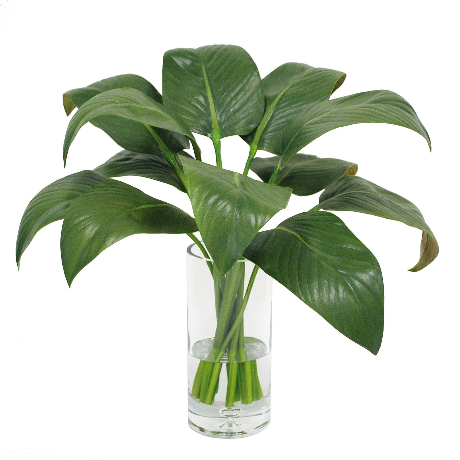 CALLA LEAF IN TALL VASE 20'' (GREEN)