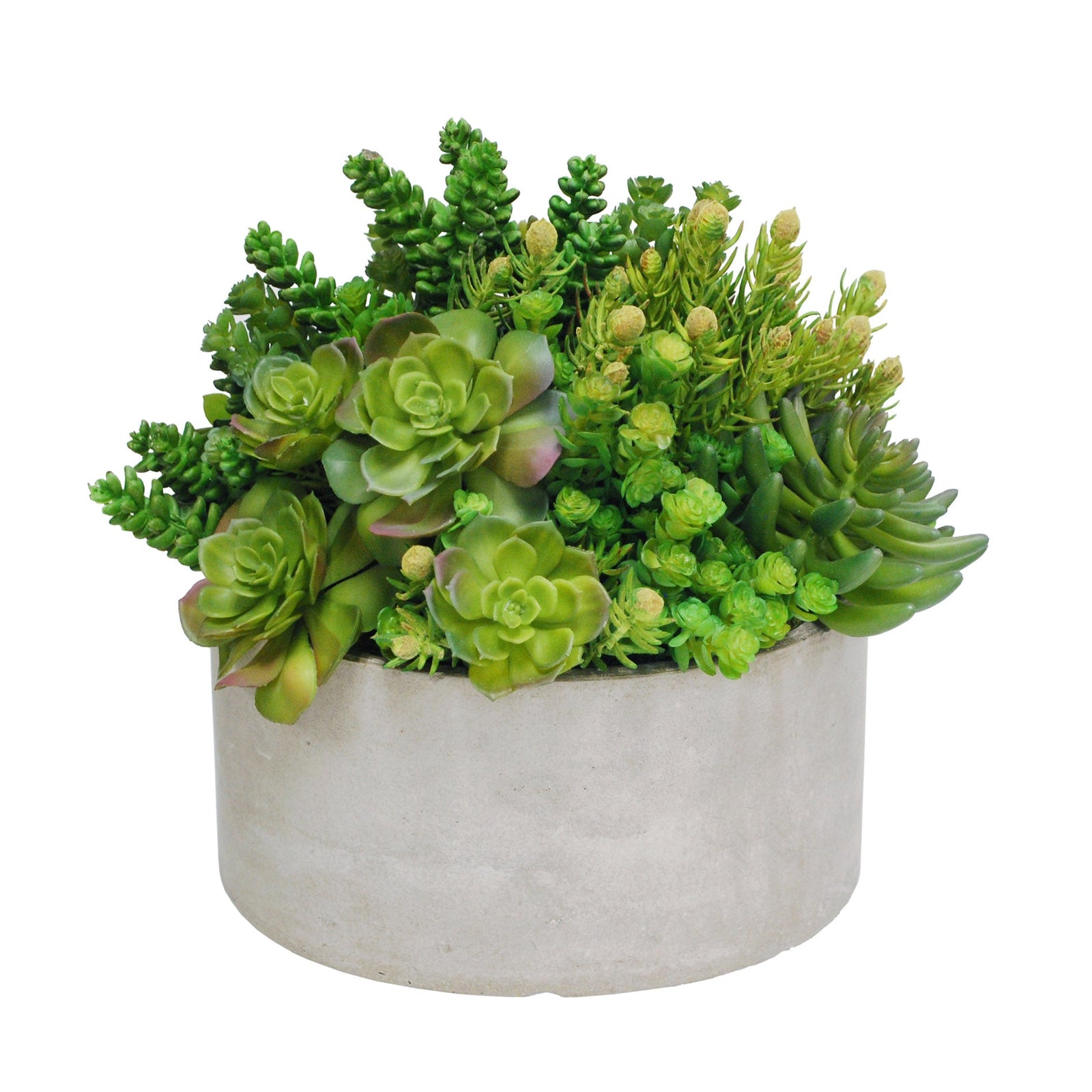 SUCCULENT TALL GARDEN PLANTER LG 14 (GREEN TAUPE)